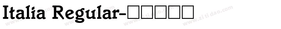 Italia Regular字体转换